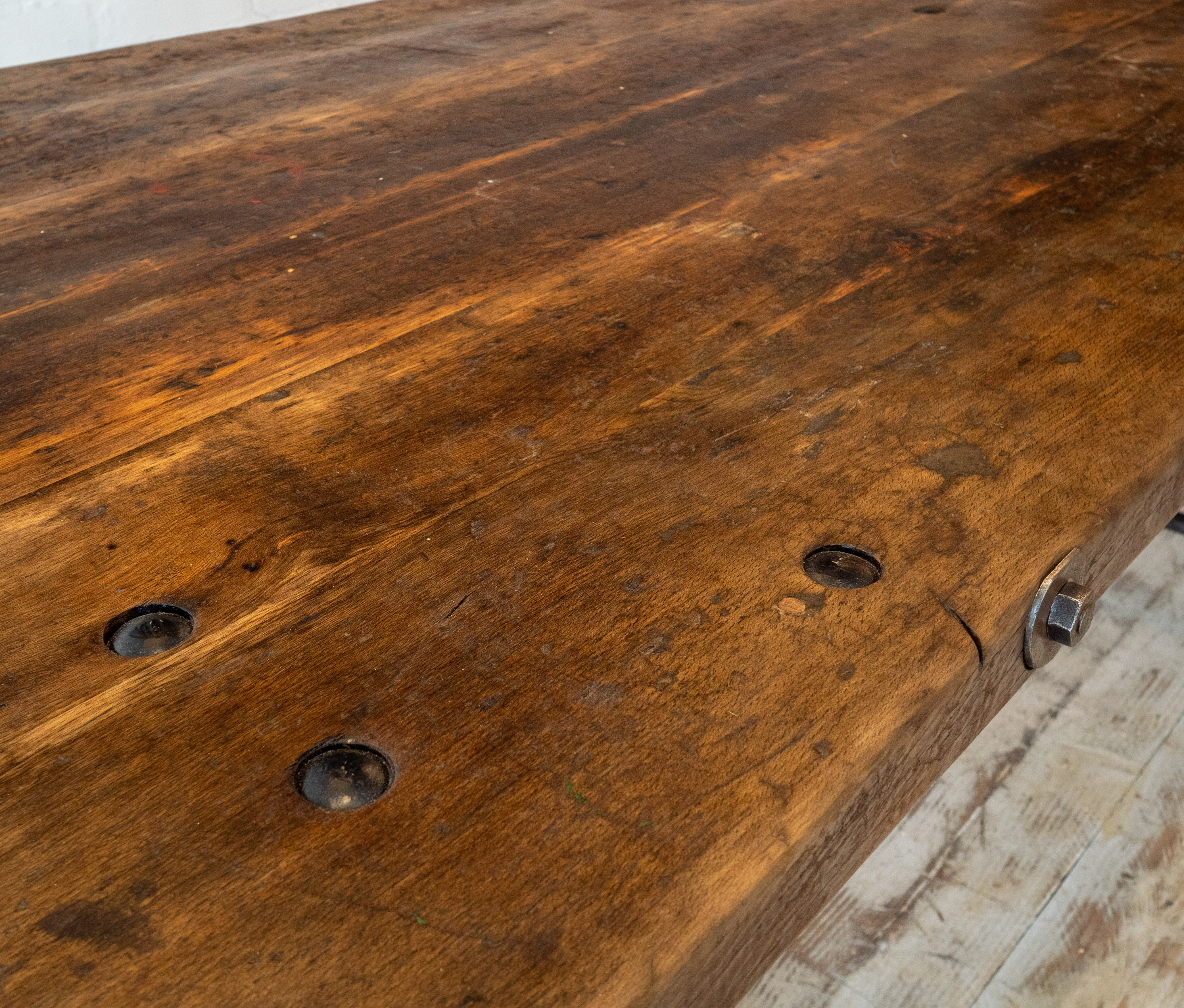 Industrial Bamford table workbench top