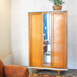 Blond wood wardrobe 60s