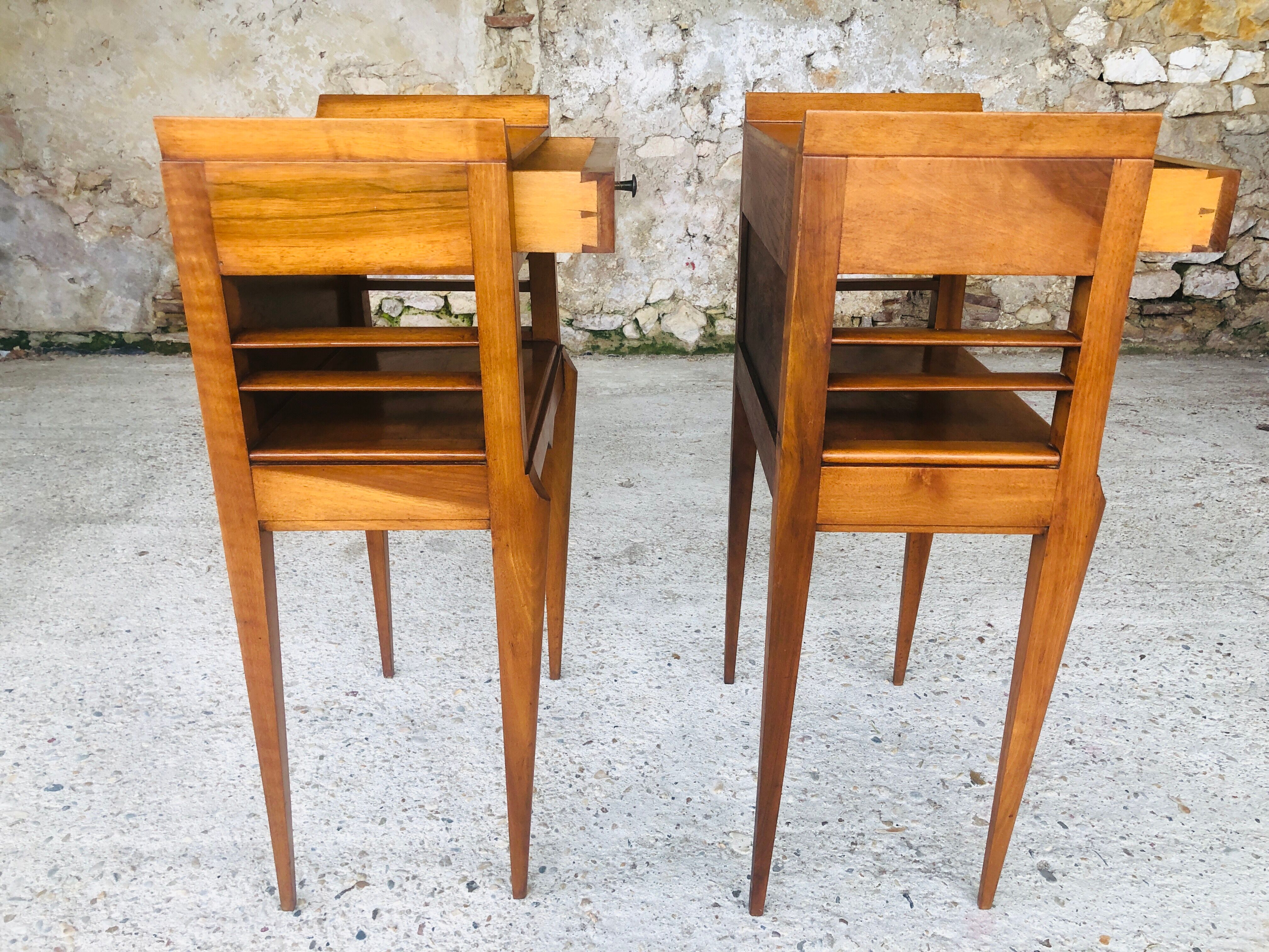 Pair of Italian bedsides, Art deco 50s