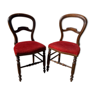 Pair of walnut chairs