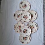 Lot 8 assiettes anciennes Sarreguemines Marly