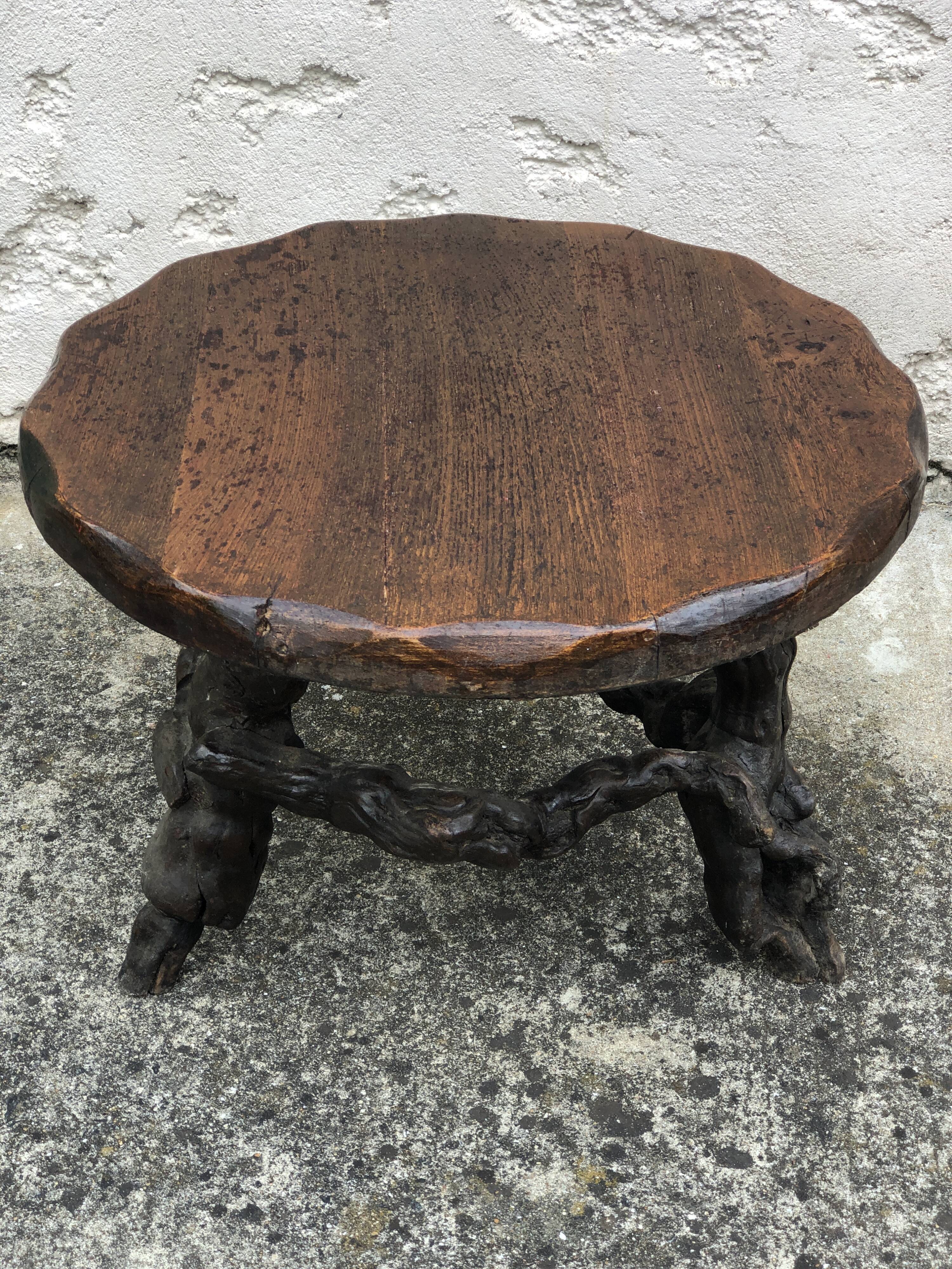 Raw wood coffee table