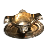 Silver metal steel gravy boat