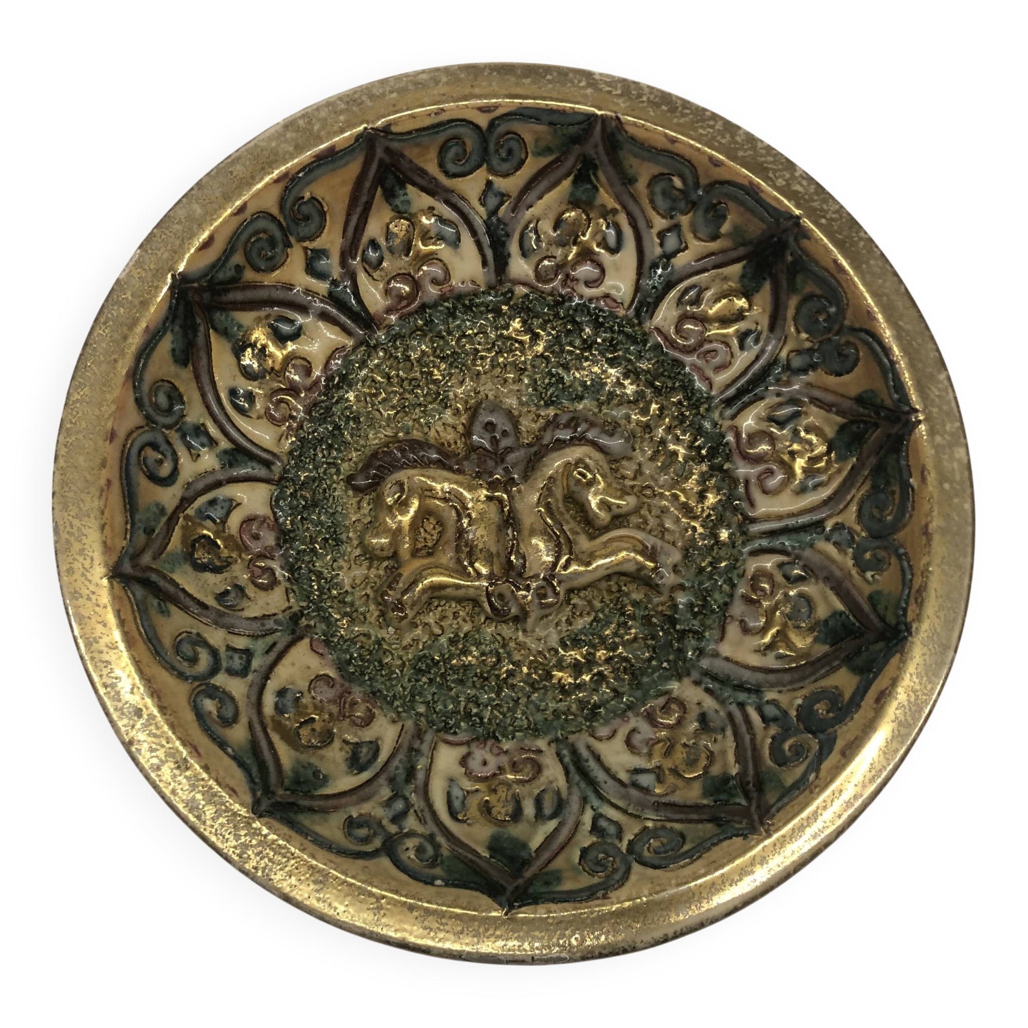 Plat en céramique de Nimy par Georges Destrebecq