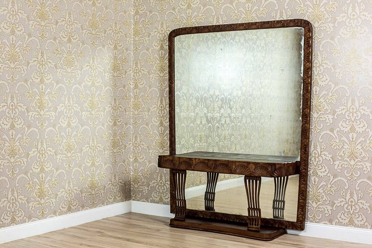 Pearwood Vanity Table with Mirror, 1900s