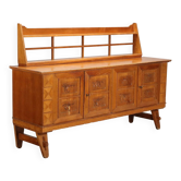 Vintage oak veneer sideboard, Italian design, 1950s.