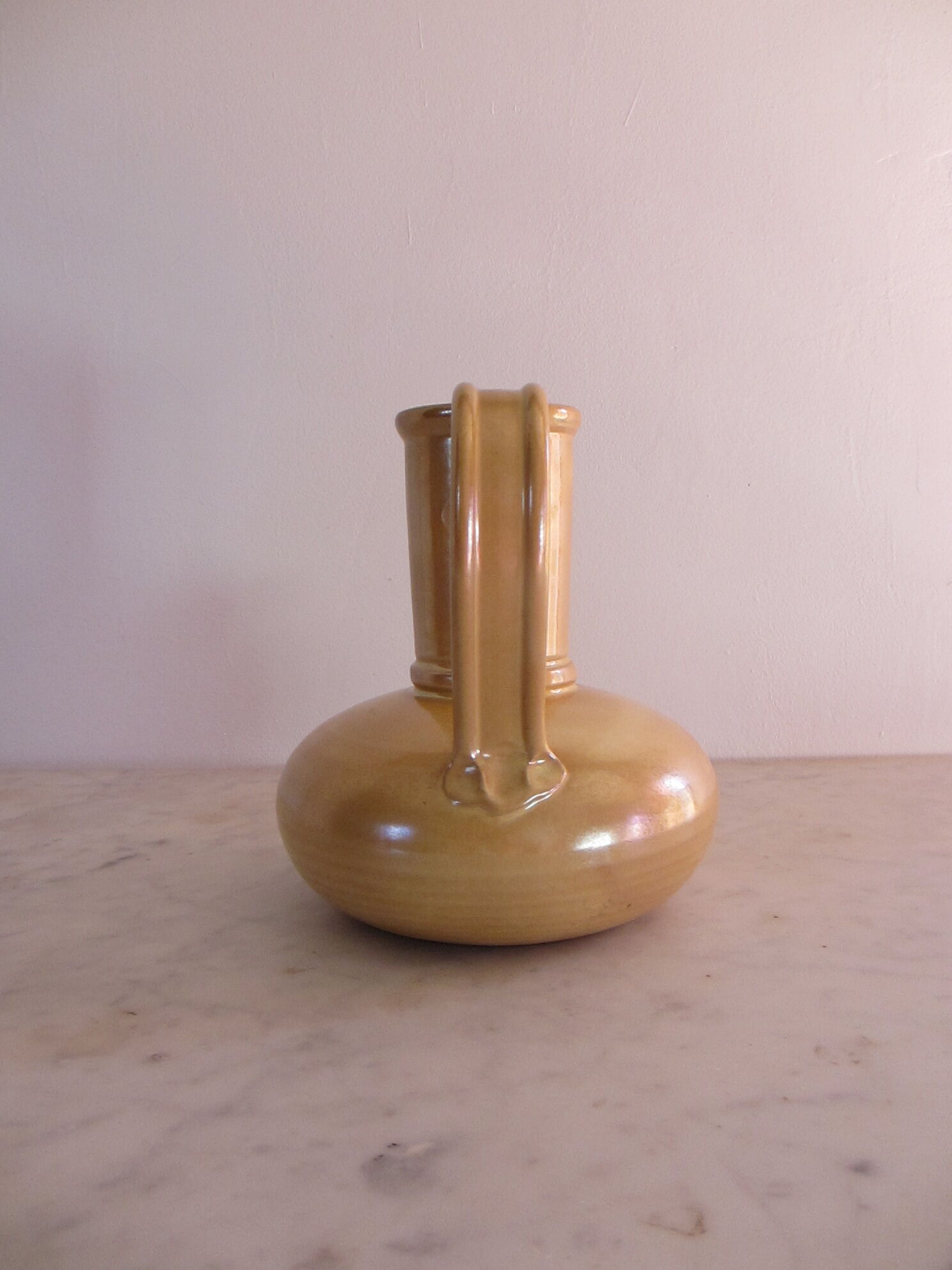 Enamelled terracotta pitcher, from Vallauris.