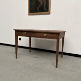 1900 solid walnut desk with two drawers