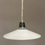 Smooth white opaline pendant light