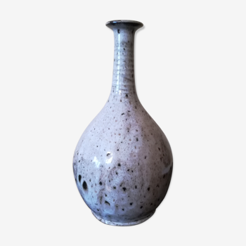 Enamelled ceramic vase, signed, circa 1960