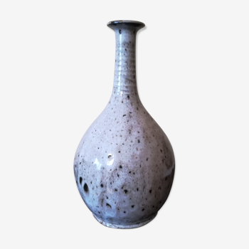 Vase en céramique émaillée jaspée, signé, vers 1960