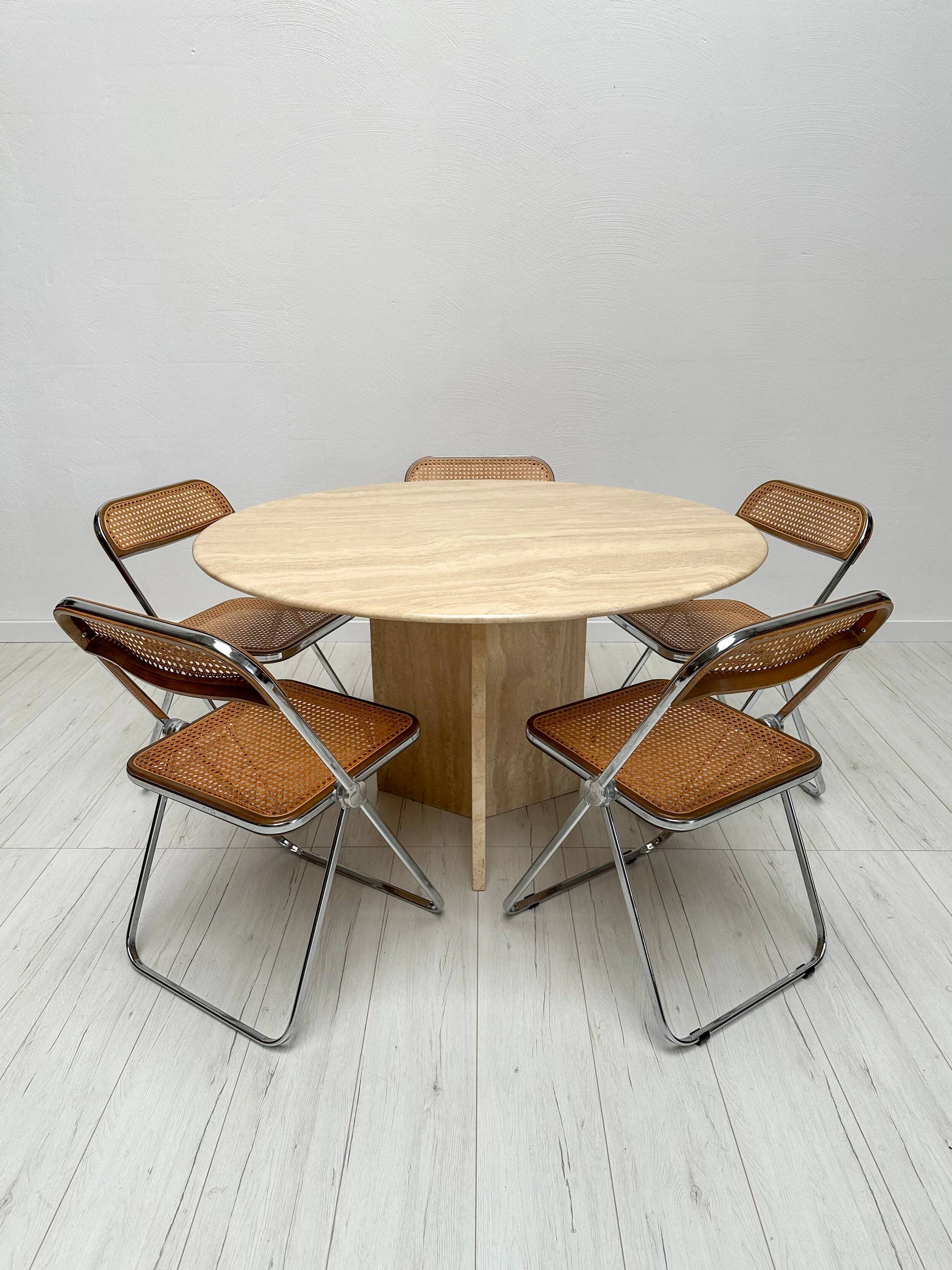 60s Vintage Plia Cane Folding Chair by Giancarlo Piretti - Anonima Castelli