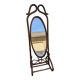 Rattan psyche mirror
