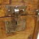 Former large wooden and iron trunk