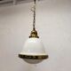 Brass and opaline hanging lamp