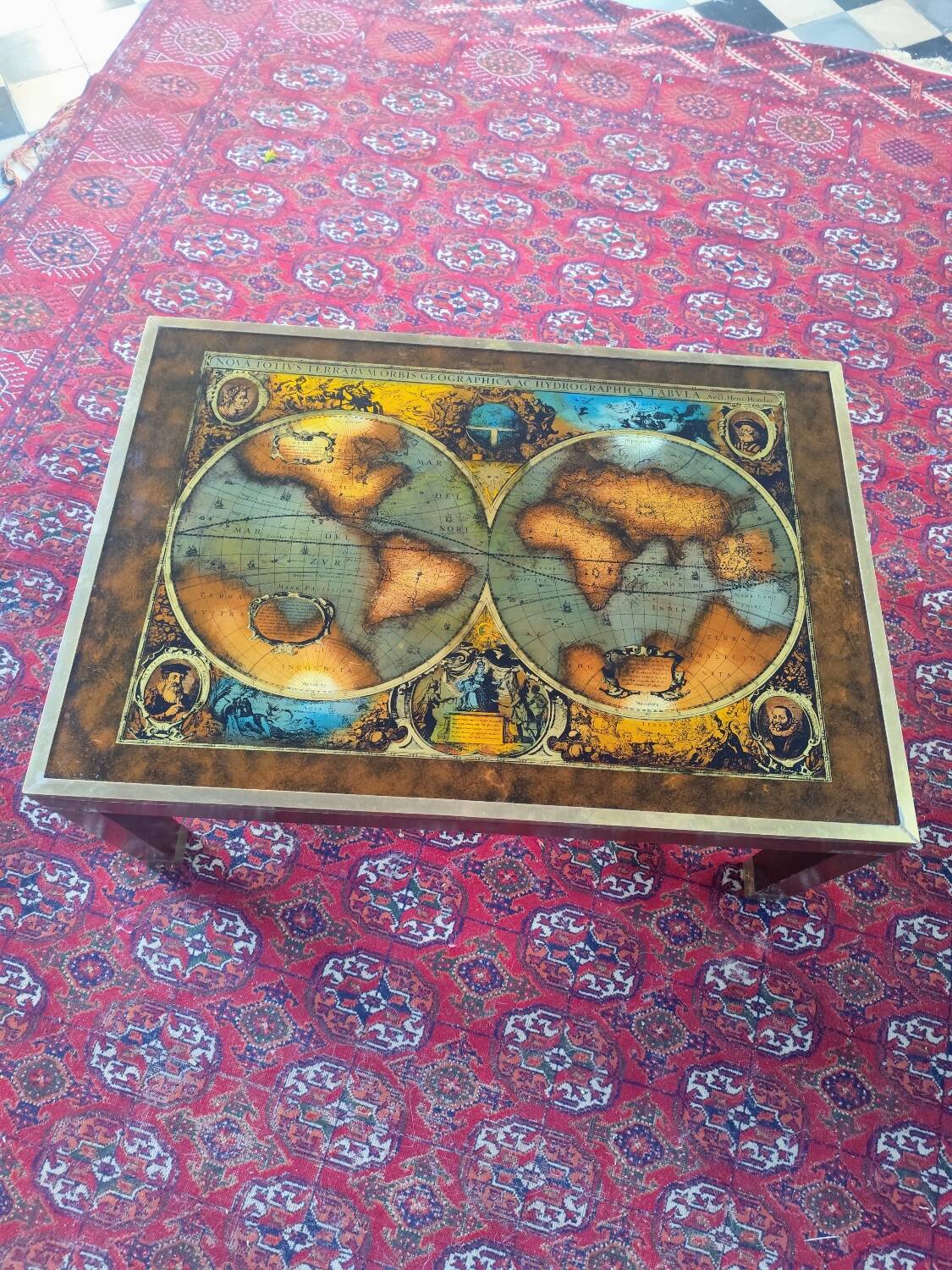 World Map Coffee Table Maison Jansen