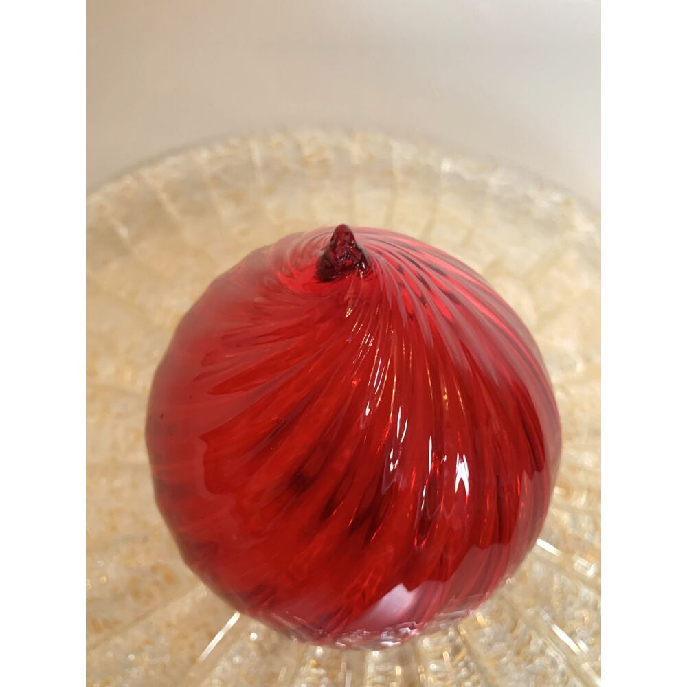 Plafonnier en verre de murano rouge