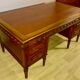 Renaissance style desk in solid oak, richly carved
