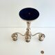Candelabra, Chandelier, Silver metal candle holder -32 cm - Art Nouveau
