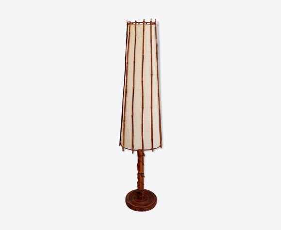Lampadaire bambou Louis Sognot années 50/60