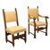Antique Baroque armchairs in walnut and fabric, Italy, 17th-18th century.