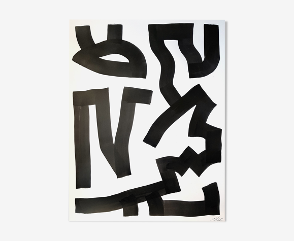 Peinture sur papier sans titre