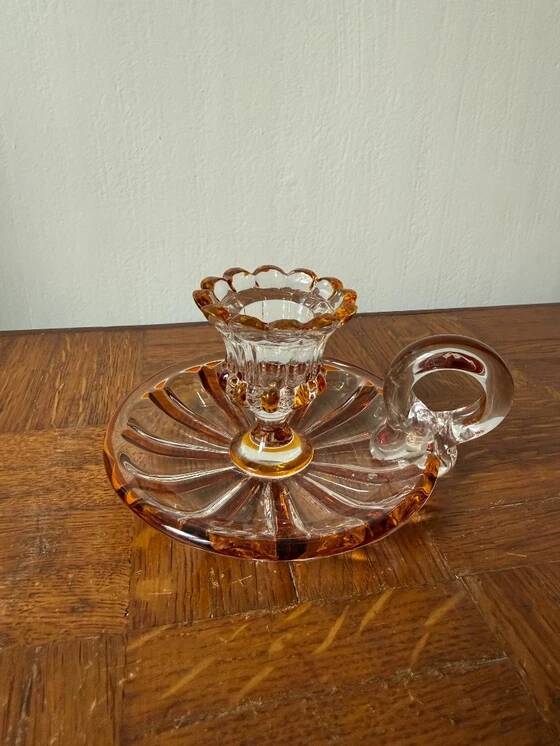 Handheld Candle Holder in Bohemian Crystal – Vintage Charm