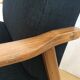 Vintage Mid Century Reupholstered Armchair in Black Fabric