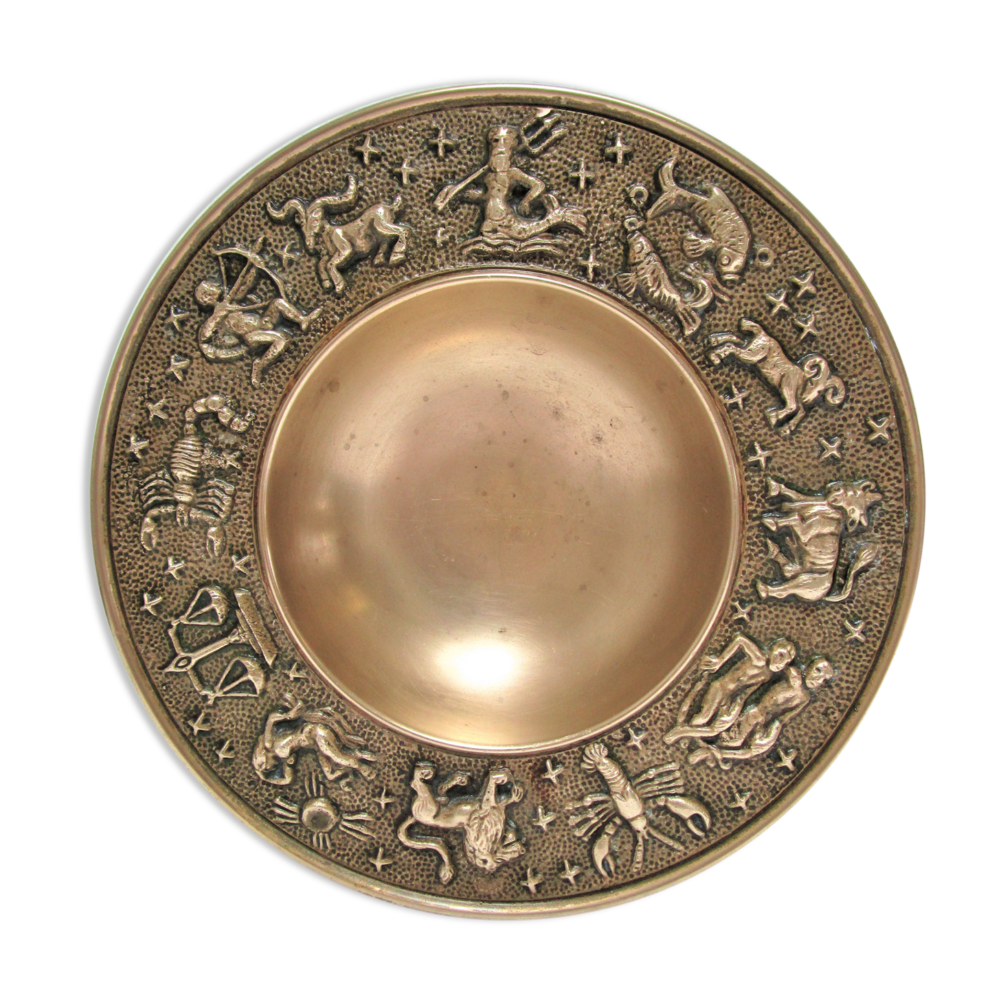 Empty pocket zodiac signs zodiac solid brass 70s