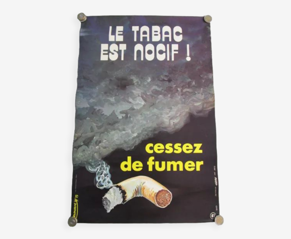 Affiche ratp ancienne delourme-contre le tabagisme-60x40