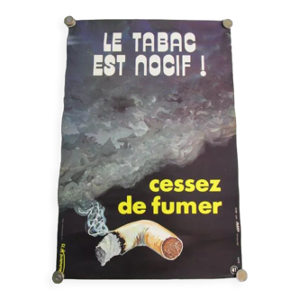 Affiche ratp ancienne delourme-contre le tabagisme-60x40