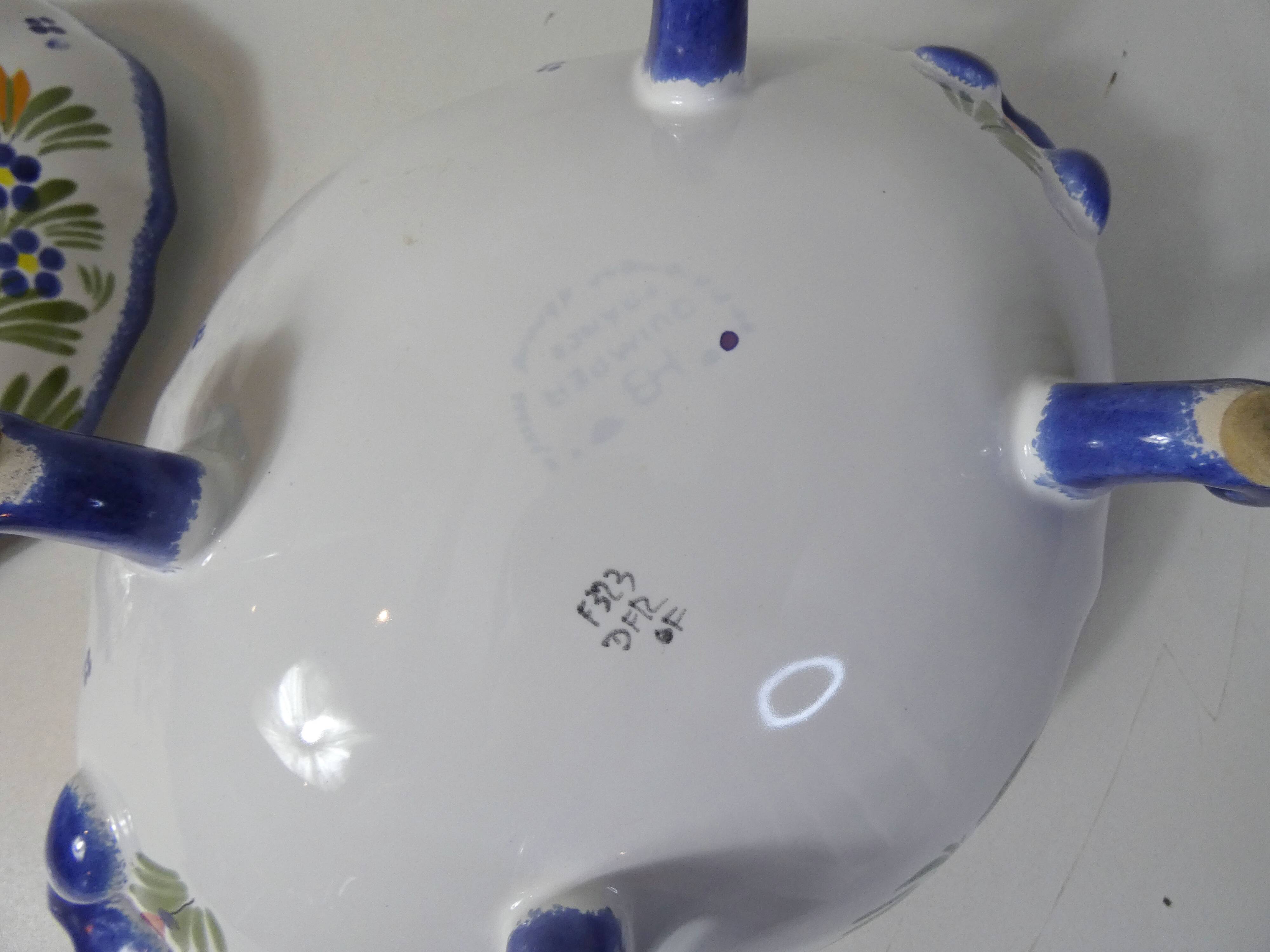 Earthenware tureen henriot quimper