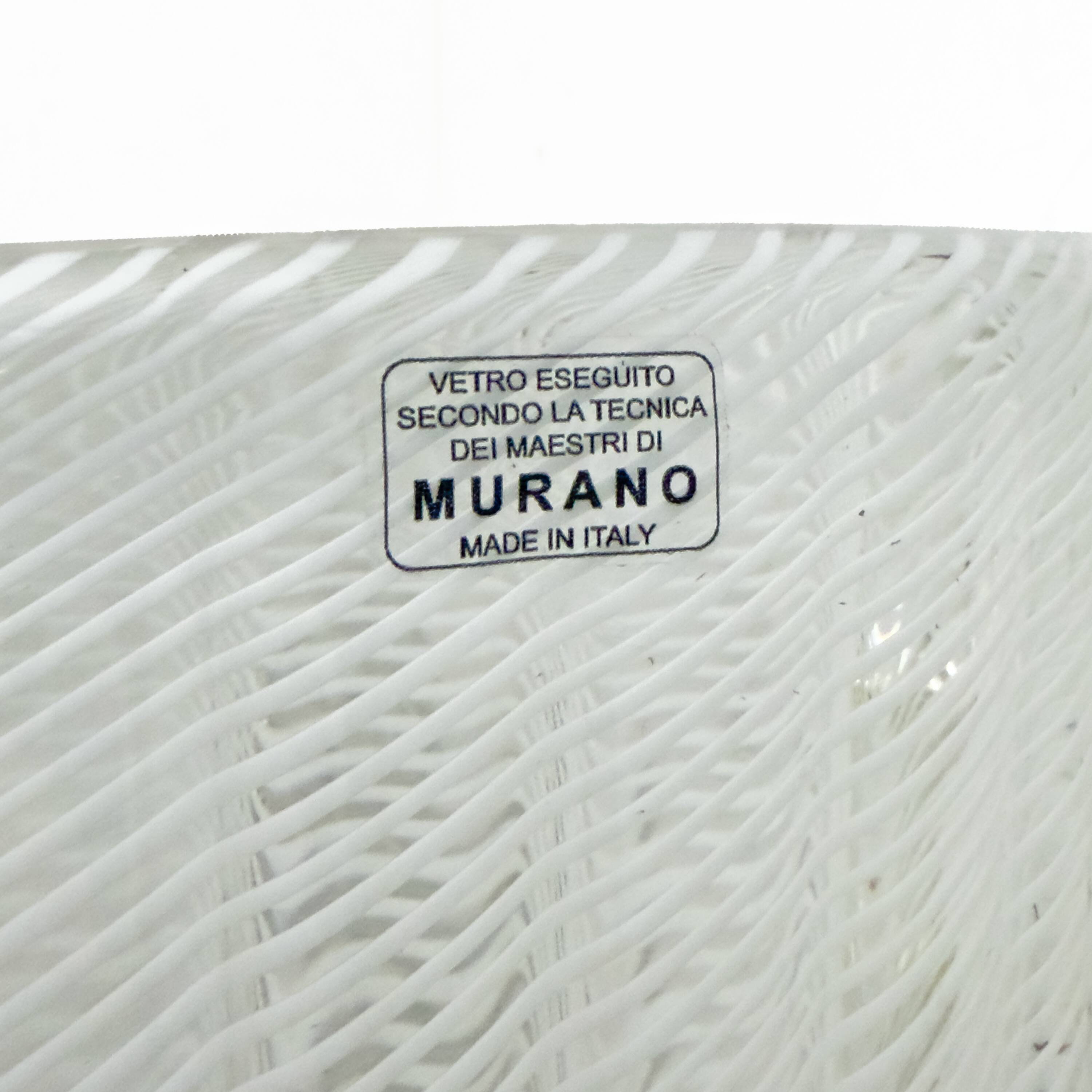 Attributed to Barovier & Toso Brass and "Reticello" Murano Glass Sconces