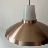 Mid-century Scandinavian pendant light in pink chrome metal, 1970s design
