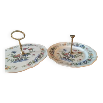 2 serving dishes Rouen Sarreguemines cake