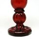 Vase, mid-century modern, red glass, designed by J. Słuczan-Orkusz, Poland, 1970s