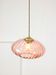Mid Century Brass and Glass Crooked Pendant Lamp