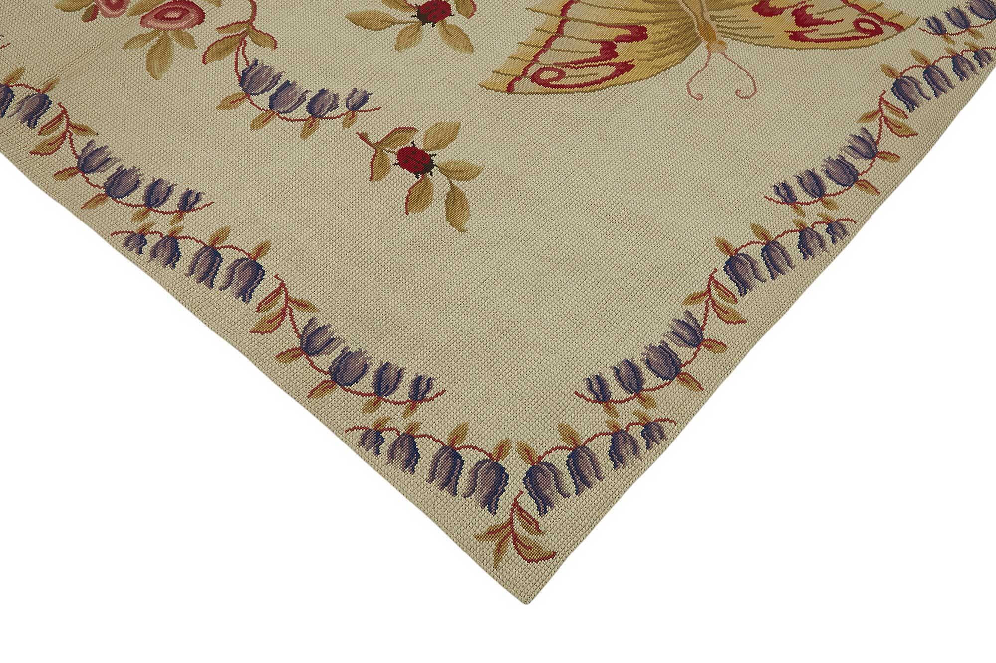 Handmade Vintage Flatweave Needlepoint Kilim 178 cm x 270 cm