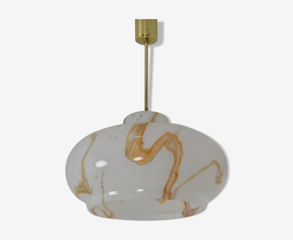 Suspension en verre du milieu du siècle Tchécoslovaquie, années 1960.