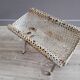 Wrought iron planter with pot cover perforated sheet metal