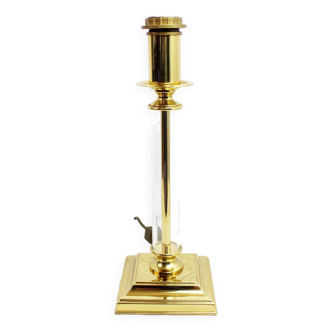 Brass and plexiglass lamp base