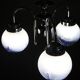 1960s Chrome Plated Chandelier with Murano Glass, Italy