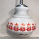 Old monte kitchen hanging white opaline drop vintage orange drawing
