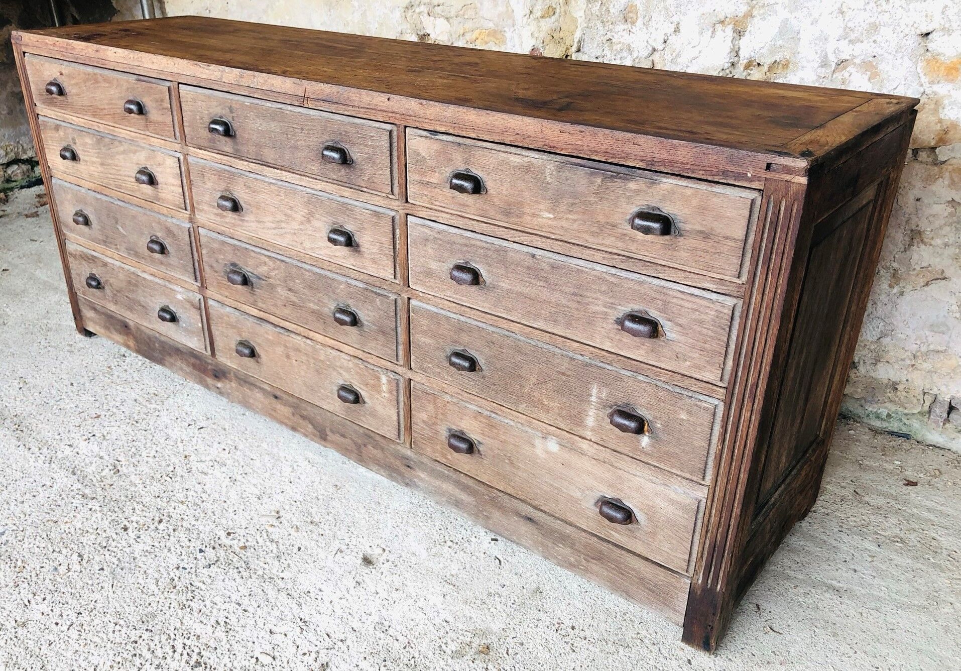 Cabinetmaker's workshop furniture with 12 drawers circa 30's/40's