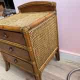 Wicker rattan chest of drawers