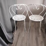 White metal chair