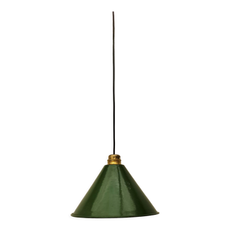 Old enamelled sheet metal lamp