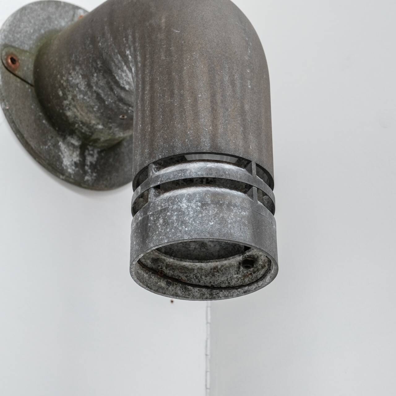 Ole Pless Jørgensen 'Pipeline' Pair of Galvanized Metal Wall Lights