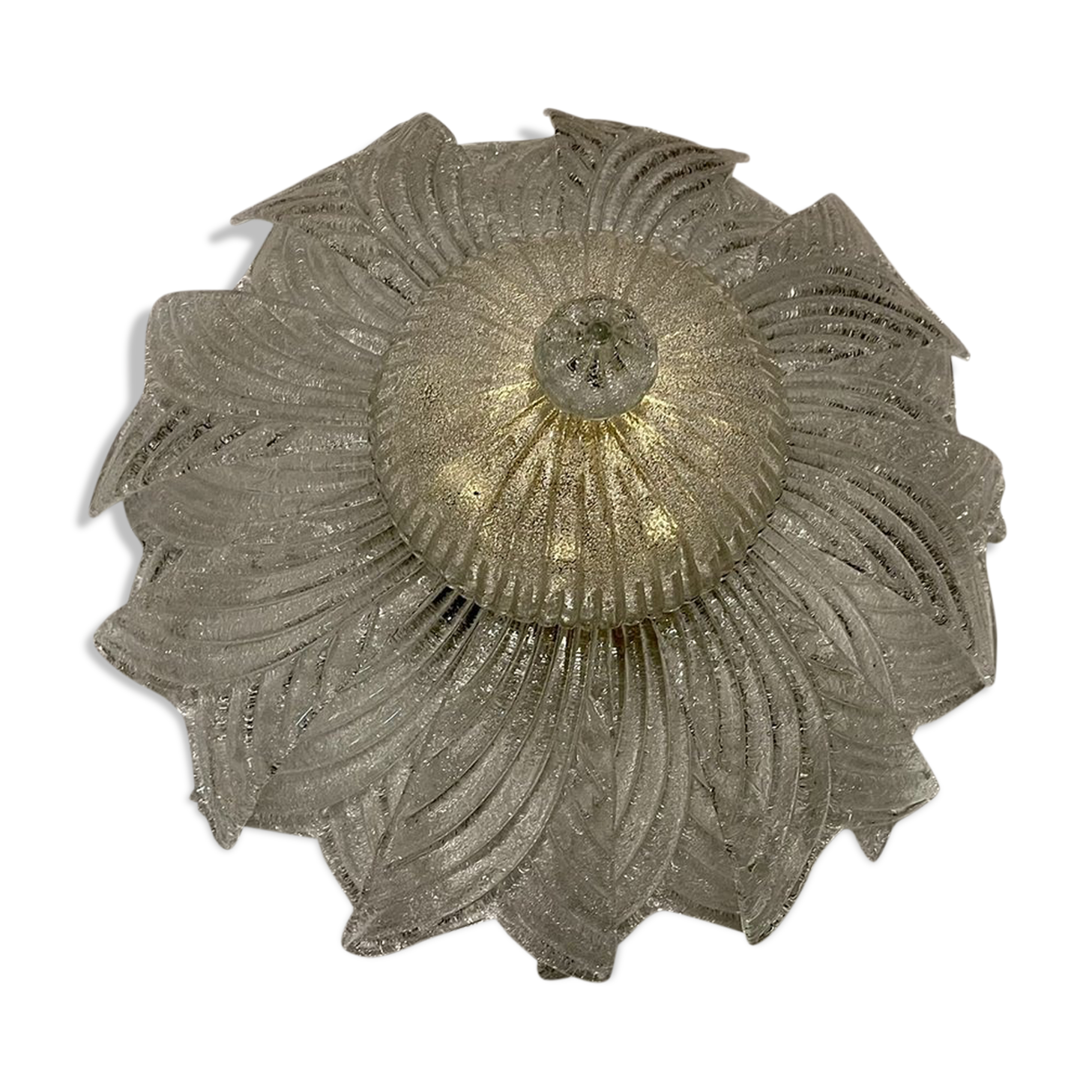 Large Venetian Murano Glass Flush Mount, 1960s