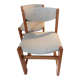 Pair of modernist chairs in solid elm 1970